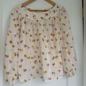 Kerry Cassill Ines Confetti floral cotton blouse Small